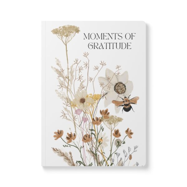 Gratitude Jotter – Softcover Journal with Bee-on-Flower Art - Image 3