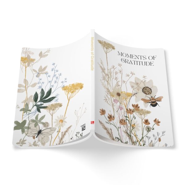 Gratitude Jotter – Softcover Journal with Bee-on-Flower Art - Image 8