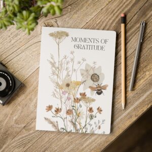 Gratitude Jotter – Softcover Journal with Bee-on-Flower Art