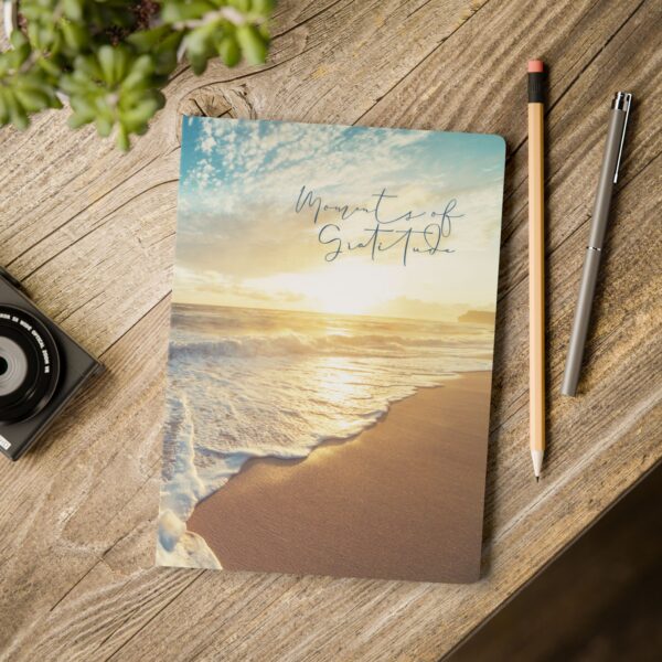 Gratitude Jotter – Softcover Journal with Sunset on Golden Beach Reflections
