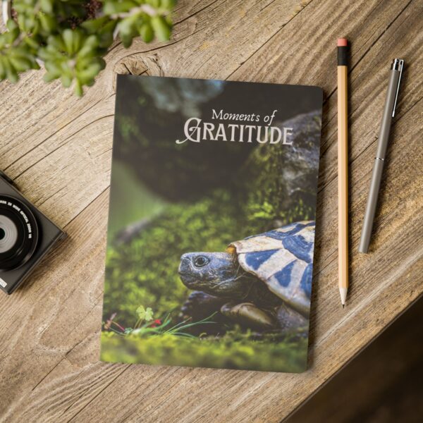 Gratitude Jotter – Softcover Journal with Forest Tortoise on the Move Cover