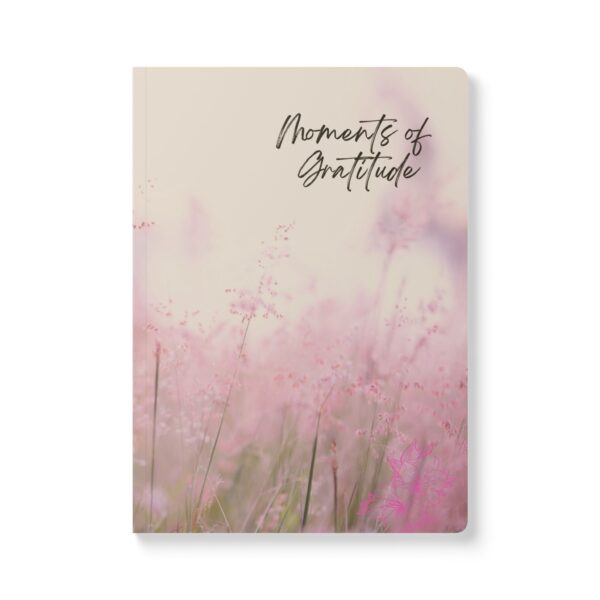 Gratitude Jotter – Softcover Journal with Hazy Pink Grasses Art - Image 12