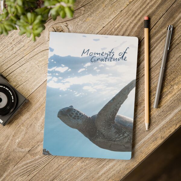 Gratitude Jotter – Softcover Journal with Turtle Under Tranquil Waters Cover